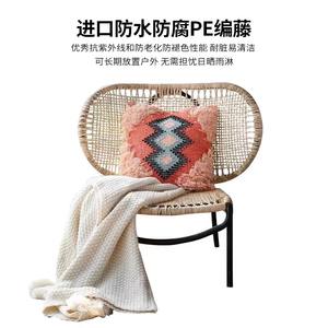 Ensemble de chaises en rotin, chaise de jardin ronde en bambou et rotin, style scandinave, mobilier d'extérieur durable - Product Image 5