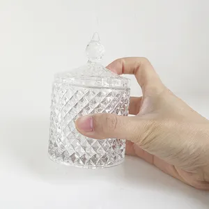 Round Candy Jars Glass Storage Jars For Sugar