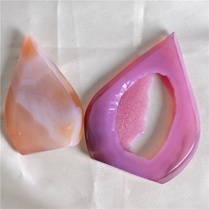 เครื่องประดับหยดน้ำสีชมพูแบบขายส่ง ดีไซน์ใหม่ คริสตัลอาเกตสีชมพูธรรมชาติ งานฝีมือคริสตัล - Product Image 5