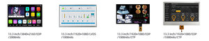 หน้าจอแสดงผลขนาด 13.3 นิ้ว ความละเอียด 1920x1080 ความสว่างสูง 1000nits แบบ IPS LVDS TFT LCD - Product Image 5