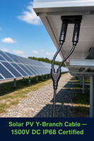 Konektor Kabel Cabang Solar PV Tipe Male Female 3 ke 1 Energi Surya 1500V IP68