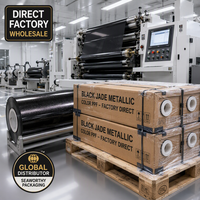 Film de protection automobile en vinyle TPU noir brillant jade métallisé, auto-réparateur aliphatique, pour enveloppement de véhicule
