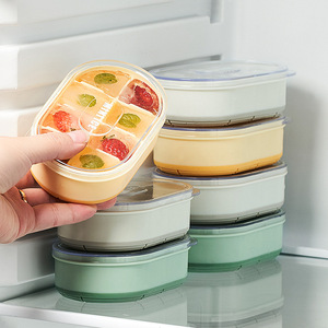 MINEICE Ice <b>Cube</b> Mold 8-11 Compartments Rectangle With Lid Food Storage Tray - Product Image 3