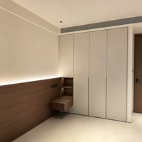 Armoire haute moderne en bois SLS avec coiffeuse et portes en bois massif pour chambre, couloir, maison, hôtel
