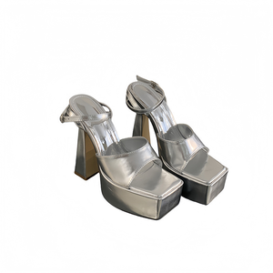 Zapatos de Mujer de Diseño 2025, Zapatos de Vestir Brillantes y Sensuales para Fiesta, Sandalias Elegantes con Plataforma y Tacón para Exteriores - Product Image 3