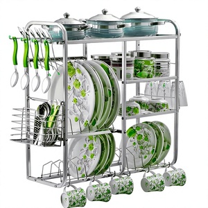 Escurridor de Platos de Acero Inoxidable de 4 Niveles, 24 Pulgadas, Organizador de Almacenamiento de Cocina, Resistente al Óxido - Product Image 3