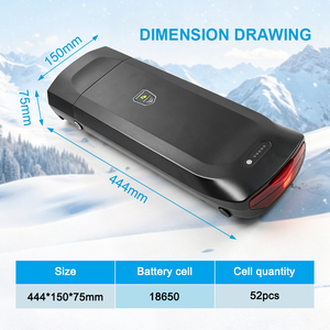 Batterie lithium-ion 36V 12Ah 13Ah 14.5Ah 16.5Ah 17.5Ah pour vélos électriques <span class=keywords><strong>Toplife</strong></span> Wayscral E100 E200 E300 E250 Gitane Gypsy Akku - Product Image 2