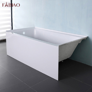 FGBIAO <span class=keywords><strong>Tablier</strong></span> Rectangle Blanc Nord-Américain Alcove Jupe Latérale <span class=keywords><strong>Baignoire</strong></span> Autoportante Avec CUPC - Product Image 3