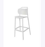 Chaise de bar moderne de luxe en plastique PP, écologique, durable, légère, idéale pour les restaurants, les bars à domicile, les bureaux et les salles à manger