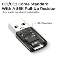 Adaptateur OTG USB-A Mâle vers Type-C Femelle, Direct Usine, USB3.0 Gen1 5Gbps Unilatéral, Convertisseur Pass-Through, Vente en Gros
