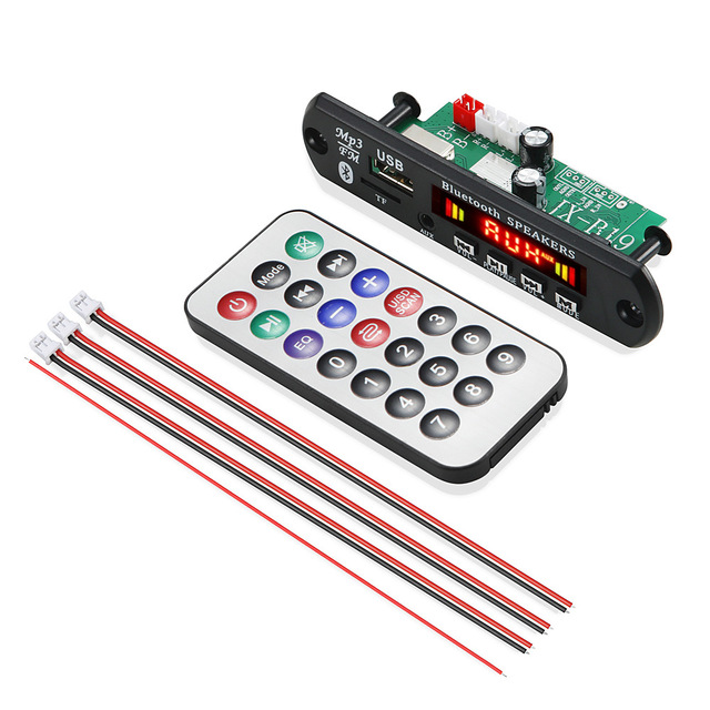 DC7-24V 2 * 40W BT 5.0 MP3 Decoding Power Amplifier Board Module with BT MP3 Player 2 * 40W Amplifier for Car
