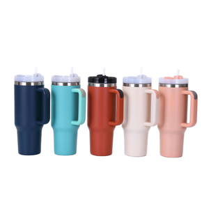 Vaso Térmico Clásico GZYSL, Vaso Térmico <span class=keywords><strong>de</strong></span> Acero Inoxidable con Aislamiento, Vaso con Pajita <span class=keywords><strong>de</strong></span> 40 oz con Asa - Product Image 4