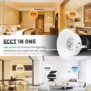 Tại chỗ Downlight khách sạn trong nhà nhúng chống chói 11W nhúng đúc nhôm COB Spotlight Góc điều chỉnh NHÀ XUỐNG ánh sáng - Product Image 3