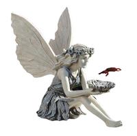 Offre Spéciale résine papillon fée extérieur jardin Statue Art populaire Style ange et fleur elfe Sculpture assis Statue décoration