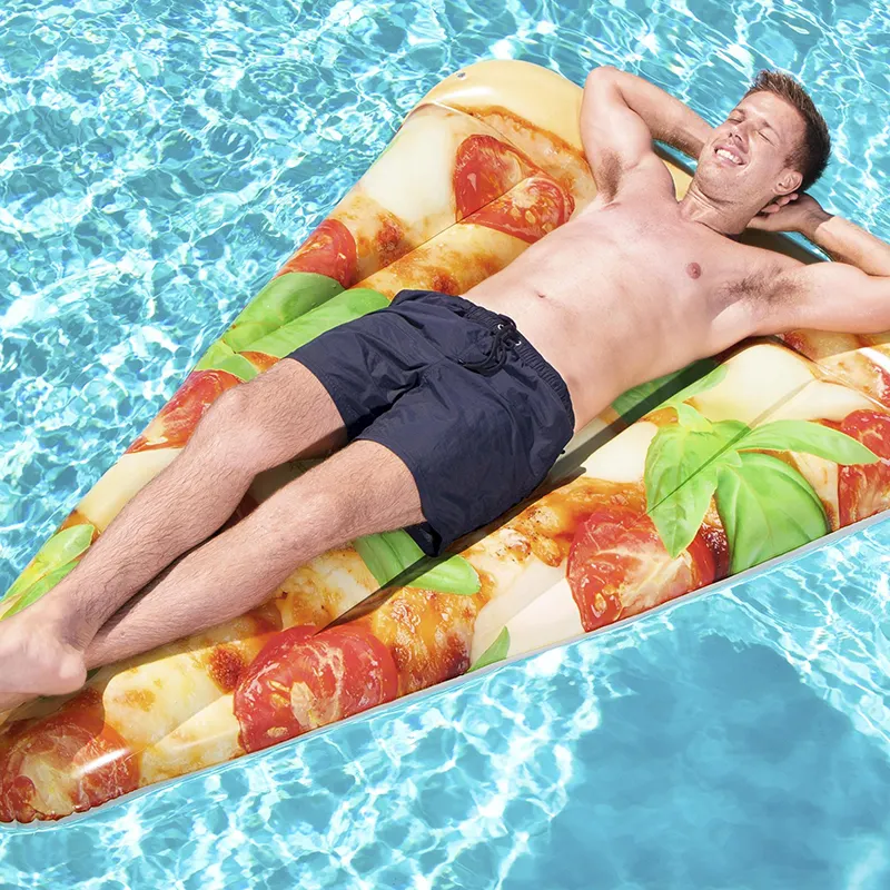 44038 Realistisch Pizza Slice Drijvende Eiland Zwemmen Opblaasbaar Zwembad Float Pizza Party Lounge Float 1.88M X 1.30M