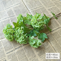 Fleurs artificielles d'hortensia boule de neige, bouquet réaliste de fausses fleurs, arrangement floral vert, vente en gros