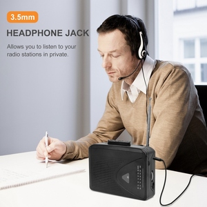 Walkman personnel portable <span class=keywords><strong>Lecteur</strong></span> de <span class=keywords><strong>cassettes</strong></span> AM/FM avec prise casque 3.5mm Accessoire audio et vidéo - Product Image 3
