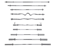 Barre de musculation Barbell Curl Bar EZ Bar Barre d'haltères chromées filetées pour l'haltérophilie