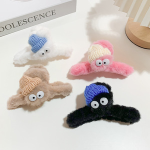 PL Buy – Nouveauté ! Barrettes mignonnes en forme de boule de corail à grands yeux, pinces à <span class=keywords><strong>cheveux</strong></span> de haute qualité pour femmes, accessoires capillaires tendance - Product Image 2