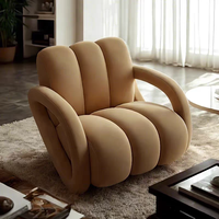 Fauteuil inclinable individuel en velours, design moderne, confortable pour la maison, l'hôtel, le balcon, le salon et la chambre