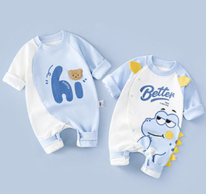 Mono para Bebé, Primavera-Otoño, Algodón, Ropa para Recién Nacidos, Niños y Niñas, Estilo Casual, Color Caqui, Ropa Exterior, Diseño de Dibujos Animados - Product Image 3