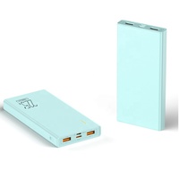 Batería Externa Portátil de Polímero de Litio de 10000 mAh, Estación de Carga Rápida, Carga Inalámbrica, Súper Delgada, para Uso en Exteriores