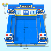 Piscine gonflable pour enfants Airfunpro en PVC, pour l'extérieur et l'intérieur, avec un thème bleu vif, capacité maximale 500 kg