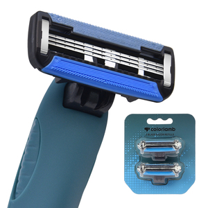Colorlamb importado de acero inoxidable, sistema de 3 y 5 hojas, cartuchos de repuesto para maquinilla de afeitar, sistema de afeitado, recambios para maquinilla de afeitar - Product Image 2