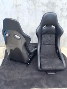 Siège baquet RECARO Pole en cuir noir et velours, style compétition automobile avec rails de glissière pour Subaru - Product Image 2