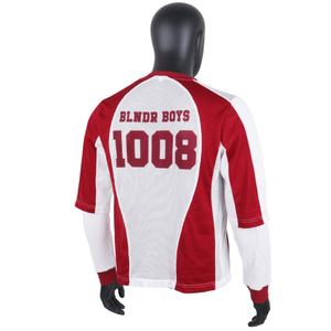 TOPSHOW Custom Mesh Sport Long Sleeve Soccer Jersey Crew Neck <b>Patchwork</b> Digital Print T-<b>shirt</b> for Men - Product Image 2