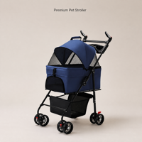 Poussette pour animaux de compagnie 2 en 1 avec sangles détachables 32x53cm, maille respirante, vue haute, pliable, pour chiens et chats