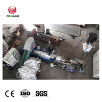 Système de recyclage de film LLDPE certifié CE, compresseur monophasé, ligne de granulation verticale à anneau d'eau avec découpe de granulés