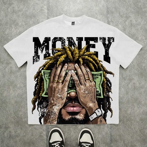 Camiseta Unisex de Estilo Hip-Hop Americano Personalizada, con Estampado Digital Completo, de Corte Cuadrado y Holgado, Superventas - Product Image 2