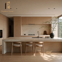 Ensemble d'armoires de cuisine sur mesure pour projet de maison, armoires de rangement ajustées pour cuisine domestique