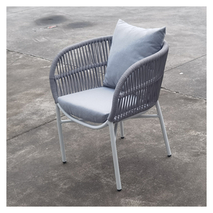 Minderler ile bahçe Rattan sandalye fabrika fiyat veranda restoran yemek su geçirmez halat sandalyeler dış mekan mobilyası - Product Image 4