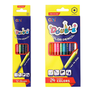 Crayons de couleur 24 couleurs à double extrémité Stock Crayons de coloriage pour enfants Art Drawing Studio Wholesale in English Version - Product Image 5