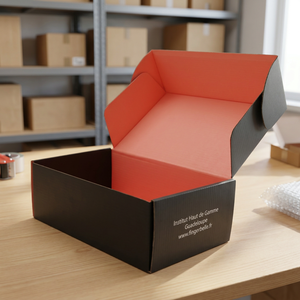Cajas de Embalaje para Bebidas Personalizadas, Cartón Corrugado, Materiales Reciclados, Impresión en Lámina Dorada, Estampado en Caliente UV, Asa para Logotipo Personalizado - Product Image 4