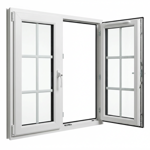 Fenêtre à battant en vinyle à isolation thermique écologique, triple vitrage, fenêtre en PVC pour climats extrêmement froids - Product Image 2