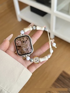 Nouveau bracelet en perles de chat de Style chinois adapté à Iwatch9 38/40/41mm <span class=keywords><strong>Apple</strong></span> <span class=keywords><strong>Watch</strong></span> pour le bracelet de montre pour femmes en céramique à la mode - Product Image 3