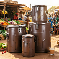 Ensemble promotionnel de 5 glacières robustes de 5-10-30-50-70L pour boissons glacées et aliments chauds, avec bacs isothermes