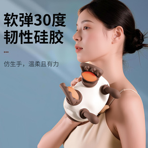 เครื่องนวดคอและไหล่ Z10A สีเบจ ชาร์จผ่าน USB นวดสองโซน ใช้ในบ้าน - Product Image 3