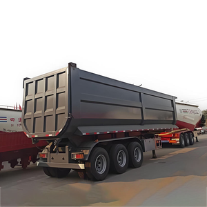 Semi-remorque benne arrière en U de 60 tonnes à prix compétitif, capacité 30-50 mètres cubes, avec plateau en acier, à vendre - Product Image 3