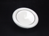 FK021 Vanne à disque d'alimentation en air en fer thermolaqué de 4 pouces, diffuseur d'air rond pour système de ventilation de climatisation, tête de conduit de 100 mm