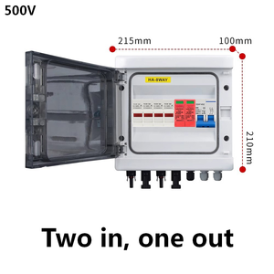 Caja Combinadora Fotovoltaica de CC 500V 2 en 1, IP65 a Prueba de Polvo, con Diodo Anti-inversión Personalizado, Caja de Distribución - Product Image 1
