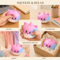 Adorable jouet anti-stress licorne arc-en-ciel chat Kawaii en TPR à remontée lente, idéal pour adolescents et adultes, cadeau de bureau