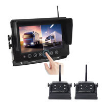 Moniteur de voiture AHD 7 pouces, écran LCD TFT, caméra de recul de voiture, écran tactile, bouton de commande, moniteur pour caméra de camion, pour bus, camping-car, fourgon