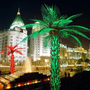 Palmier artificiel led coloré, grand arbre d'extérieur, 4.5 mètres, prix d'usine