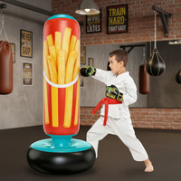 Sac de frappe gonflable en PVC sur pied pour le kick-boxing, autoportant, à remplir de sable/eau, pour la relaxation et l'entraînement