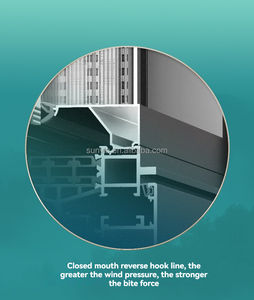 Conception japonaise <span class=keywords><strong>Pvc</strong></span> Designs Profil chinois en aluminium Moteur automatique Fenêtre coulissante verticale - Product Image 6