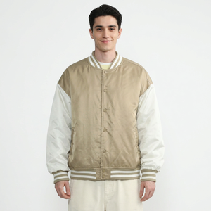 2024 Unisex Custom Satin Varsity <b>Jacket</b> <b>Men's</b> XL Letterman <b>Cycling</b> Apparel Hooded Collar Winter Woven Fabric Customizable Colors - Product Image 1